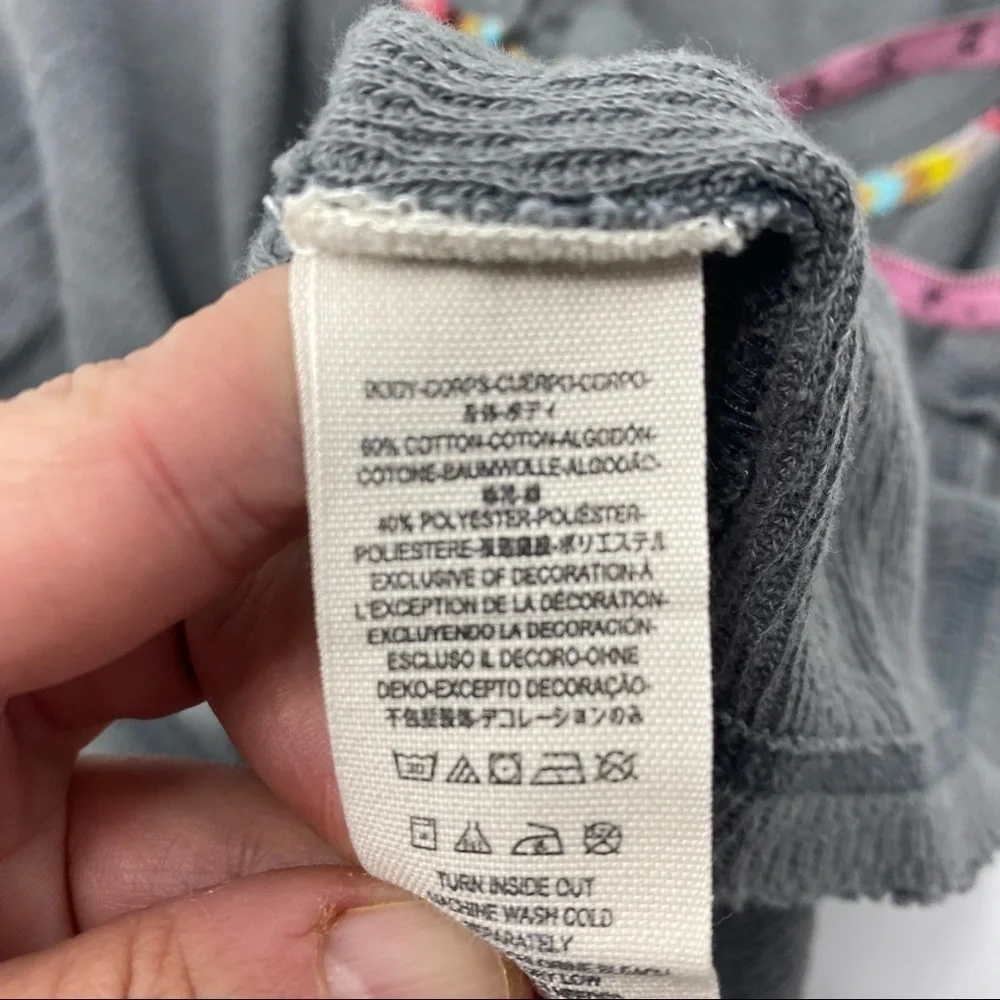 Free People rainbow thermal Henley top S
